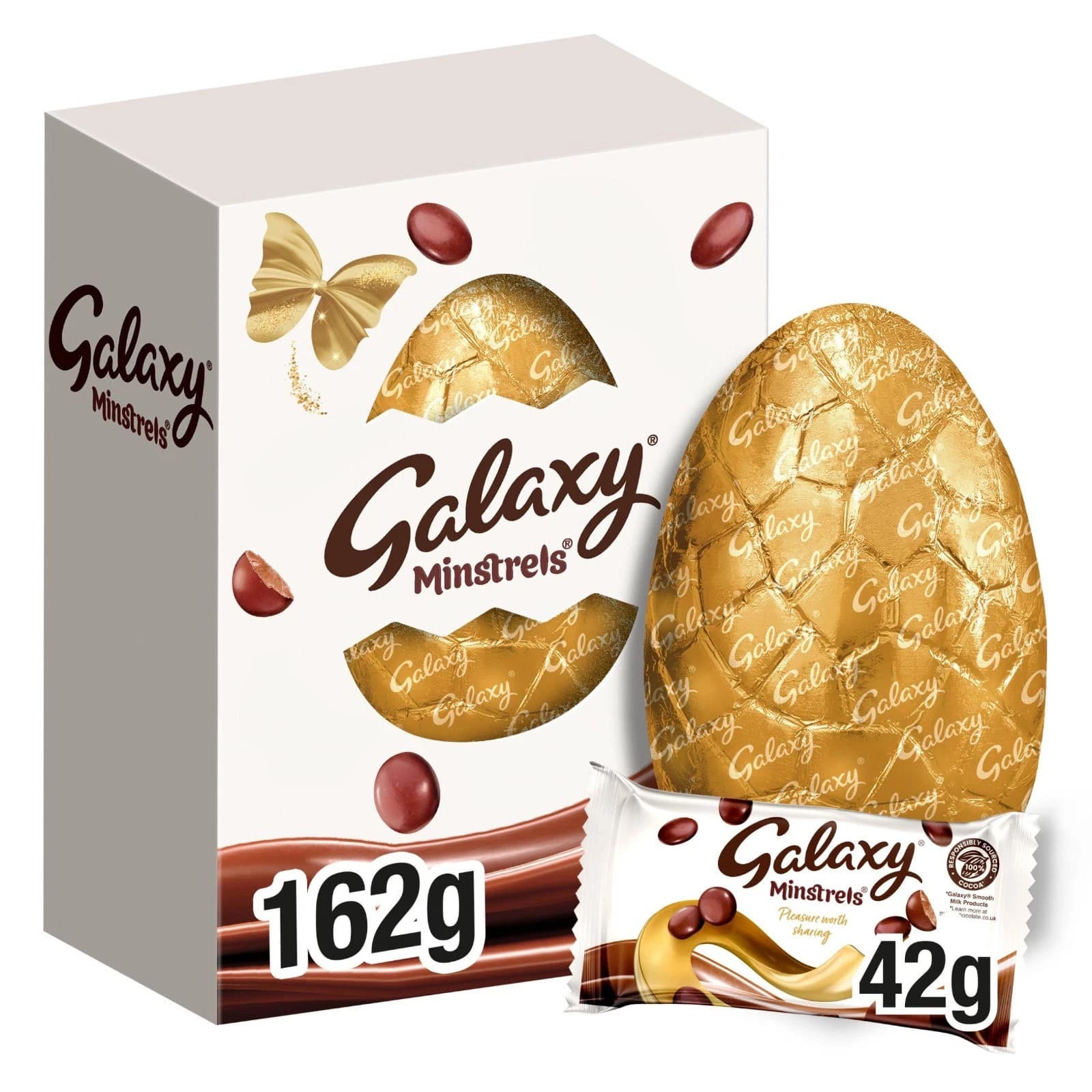 Galaxy Minstrels Milk Chocolate Large Easter Egg 162g